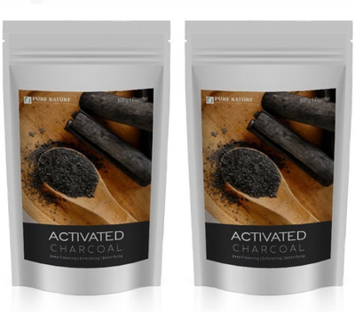 

Pure Nature Activated charcoal pack of 2 (100gm each), 100% natural, Best for face and Teeth whitening(200 g)