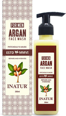 

Inatur Men Argan Face Wash 200ml Patchouly & Musk, Repairs and Hydrates Face Wash(200 ml)
