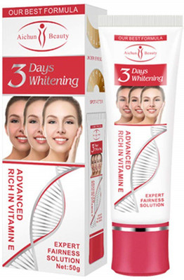 

Aichun Beauty 3 Days Whitening Cream Advanced Rich Vitamin E - Expert Fairness Solution(50 g)