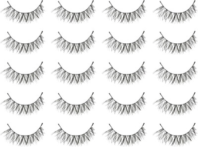 

Foolzy Eyelashes False Eyelashes 3D Criss Cross Lashes Pack Reusable Invisible Band Soft Natural Long Fashion Hand Made Beauty for Womenâs Make Up(Pack of 10)
