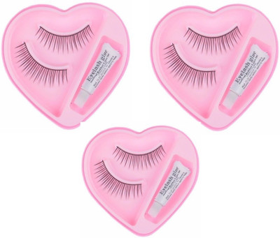 Shopeleven 002 False eyelash [pack of 3] waterproof & Reusable (Pack of 3)