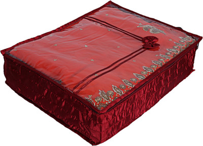 KUBER INDUSTRIES Bow Design Satin 1 Piece Saree Lehnga Cover (Maroon)-CTKTC5553 CTKTC05553(Maroon)