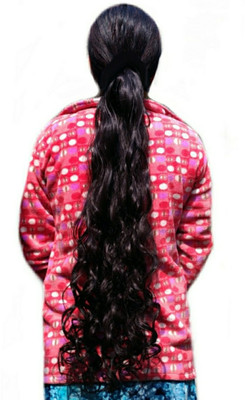 Rizi Natural black long synthetic butterfly clip wig hair volumizer hair extension Clutch fake wig false Hair Extension