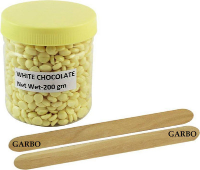 

GARBO Flavored Depilatory Pearl Hair Removal Hot Wax Beans white chocolate Wax (200 g) Wax(1 g)