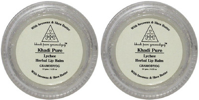 

Khadi Pure Herbal Lychee Lip Balm - 10g (Set of 2)(Pack of: 2, 20 g)