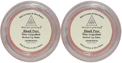 Khadi Pure Herbal Wine Grape Fruit Lip Balm - 10g (Set of 2)(Pack of: 2, 20 g)