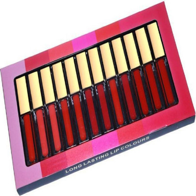 

TRS Long Lasting Matte Look Liquid Lipsticks set of 12 (Multicolored)(Multicolor)