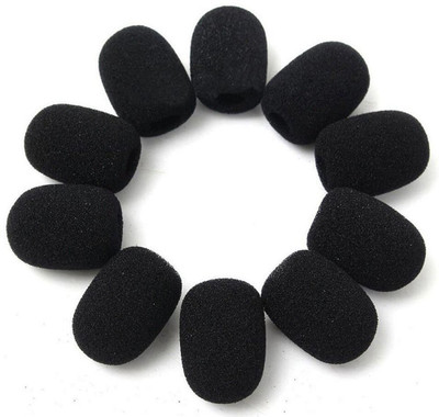 

Easypro 10 Pcs collar Microphone Foam Mic Shield Cover Mic Sponge(Black)