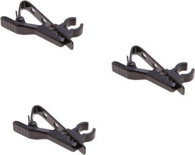

Adhbhud Pack of 3 Collar Durable Cuff Clip Holder Hook Loop Mic Clip(Black)