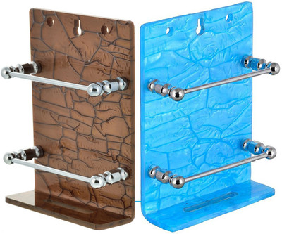 TDO Acrylic Mobile Stand Phone Holder , TV, AC Remote Stand ( Colour 1- BULE AND 1-COFFEE 2 PCS) Mobile Holder