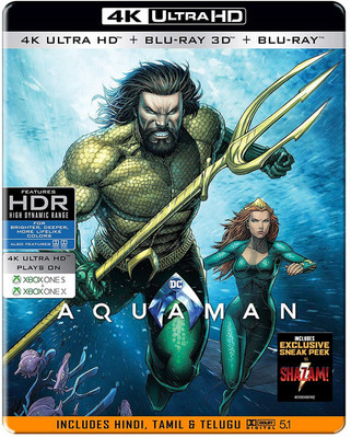 

Aquaman (Steelbook) (4K UHD + Blu-ray 3D + Blu-ray) (3-Disc Box Set)(4K(UHD) Blu-ray English)