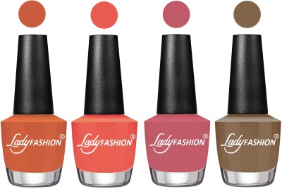 

Lady Fashion UV Soak Off Nail Growth Gel Nail Polish Almond, Carrot, Nude Pink, Brown Beige(Pack of 4)