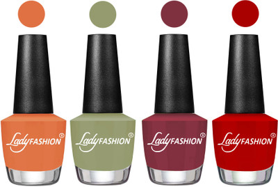 

Lady Fashion UV Soak Off Nail Growth Gel Nail Polish Wintage Nude, Magic Nude, Mauve, Red(Pack of 4)