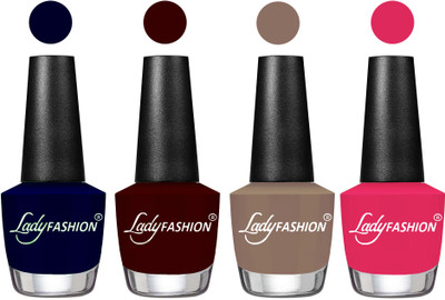 

Lady Fashion UV Soak Off Nail Growth Gel Nail Polish Blue, Maroon, Beige, Strawberry(Pack of 4)