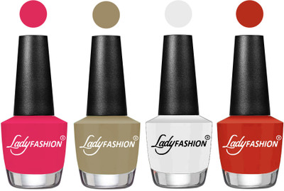 

Lady Fashion UV Soak Off Nail Growth Gel Nail Polish Strawberry, Nude Flair, White, Amber(Pack of 4)