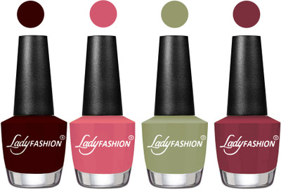

Lady Fashion UV Soak Off Nail Growth Gel Nail Polish Maroon, Violine Dawn, Magic Nude, Mauve(Pack of 4)