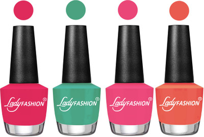 

Lady Fashion UV Soak Off Nail Growth Gel Nail Polish Strawberry, Green, Bright Pink, Carrot,(Pack of 4)