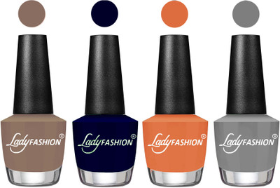 

Lady Fashion UV Soak Off Nail Growth Gel Nail Polish Beige, Blue, Wintage Nude, Grey(Pack of 4)
