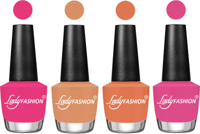 

Lady Fashion UV Soak Off Nail Growth Gel Nail Polish Pink, Camel Fantasy, Flirty Nude, Magenta(Pack of 4)