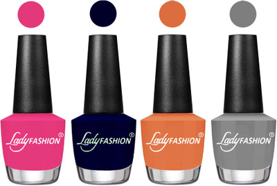 

Lady Fashion UV Soak Off Nail Growth Gel Nail Polish Pink, Blue, Wintage Nude, Grey(Pack of 4)