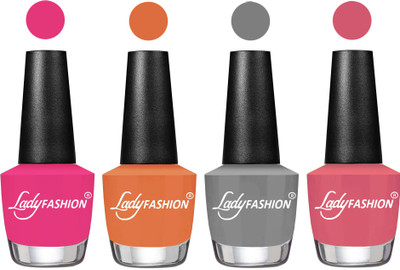 

Lady Fashion UV Soak Off Nail Growth Gel Nail Polish Pink, Wintage Nude, Grey, Violine Dawn(Pack of 4)