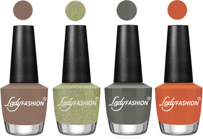 

Lady Fashion UV Soak Off Nail Growth Gel Nail Polish Beige, Aqua, Dark Grey, Almond(Pack of 4)