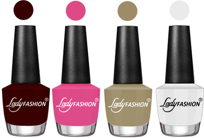 

Lady Fashion UV Soak Off Nail Growth Gel Nail Polish Maroon, Magenta, Nude Flair, White(Pack of 4)