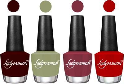 

Lady Fashion UV Soak Off Nail Growth Gel Nail Polish Maroon, Magic Nude, Mauve, Red(Pack of 4)