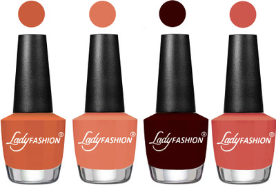 

Lady Fashion UV Soak Off Nail Growth Gel Nail Polish Almond, Coral, Plum, Ton,(Pack of 4)