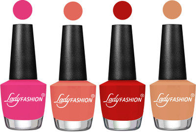 

Lady Fashion UV Soak Off Nail Growth Gel Nail Polish Pink, Peach, Orange, Camel Fantasy(Pack of 4)