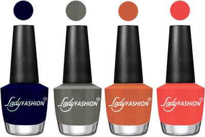 

Lady Fashion UV Soak Off Nail Growth Gel Nail Polish Blue, Dark Grey , Almond, Pumpkin(Pack of 4)
