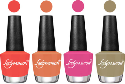 

Lady Fashion UV Soak Off Nail Growth Gel Nail Polish Pumpkin, Flirty Nude, Magenta, Nude Flair(Pack of 4)