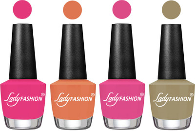 

Lady Fashion UV Soak Off Nail Growth Gel Nail Polish Pink, Flirty Nude, Magenta, Nude Flair(Pack of 4)