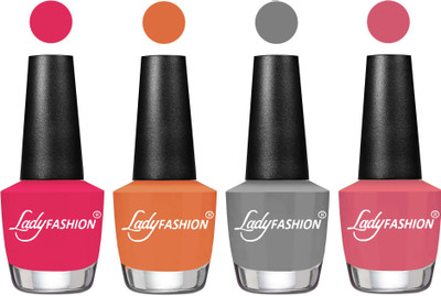 

Lady Fashion UV Soak Off Nail Growth Gel Nail Polish Strawberry, Wintage Nude, Grey, Violine Dawn(Pack of 4)