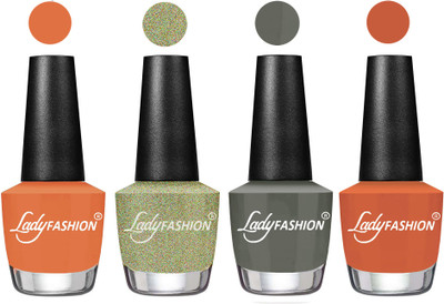 

Lady Fashion UV Soak Off Nail Growth Gel Nail Polish Wintage Nude, Aqua, Dark Grey , Almond(Pack of 4)