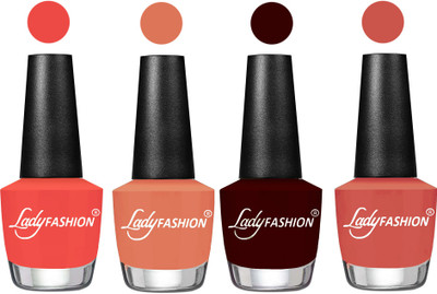 

Lady Fashion UV Soak Off Nail Growth Gel Nail Polish Pumpkin, Coral, Plum, Ton,(Pack of 4)