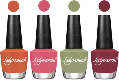 

Lady Fashion UV Soak Off Nail Growth Gel Nail Polish Almond, Violine Dawn, Magic Nude, Mauve(Pack of 4)