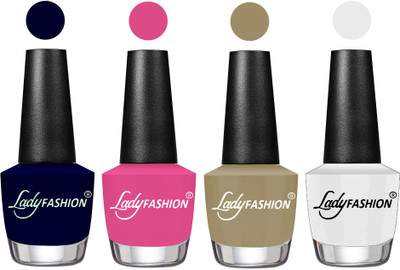 

Lady Fashion UV Soak Off Nail Growth Gel Nail Polish Blue, Magenta, Nude Flair, White(Pack of 4)