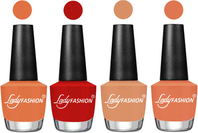 

Lady Fashion UV Soak Off Nail Growth Gel Nail Polish Wintage Nude, Orange, Camel Fantasy,Flirty Nude(Pack of 4)