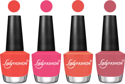 

Lady Fashion UV Soak Off Nail Growth Gel Nail Polish Pumpkin, Bright Pink, Carrot, Nude Pink(Pack of 4)