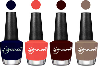 

Lady Fashion UV Soak Off Nail Growth Gel Nail Polish Blue, Pumpkin, Maroon, Beige(Pack of 4)