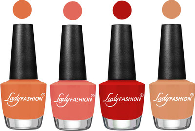 

Lady Fashion UV Soak Off Nail Growth Gel Nail Polish Wintage Nude, Peach, Orange, Camel Fantasy(Pack of 4)