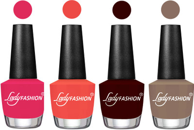 

Lady Fashion UV Soak Off Nail Growth Gel Nail Polish Strawberry, Pumpkin, Maroon, Beige(Pack of 4)