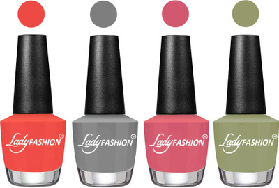 

Lady Fashion UV Soak Off Nail Growth Gel Nail Polish Pumpkin, Grey, Violine Dawn, Magic Nude(Pack of 4)