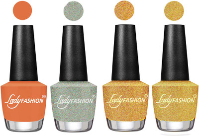 

Lady Fashion UV Soak Off Nail Growth Gel Nail Polish Wintage Nude, Silver, Golden, Chrome(Pack of 4)