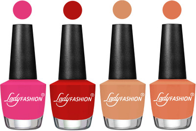 

Lady Fashion UV Soak Off Nail Growth Gel Nail Polish Pink, Orange, Camel Fantasy,Flirty Nude(Pack of 4)