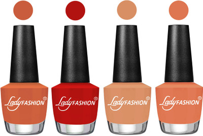 

Lady Fashion UV Soak Off Nail Growth Gel Nail Polish Almond, Orange, Camel Fantasy,Flirty Nude(Pack of 4)