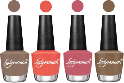 

Lady Fashion UV Soak Off Nail Growth Gel Nail Polish Beige, Carrot, Nude Pink, Brown Beige(Pack of 4)