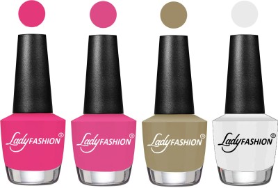 

Lady Fashion UV Soak Off Nail Growth Gel Nail Polish Pink, Magenta, Nude Flair, White(Pack of 4)