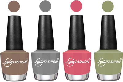 

Lady Fashion UV Soak Off Nail Growth Gel Nail Polish Beige, Grey, Violine Dawn, Magic Nude(Pack of 4)